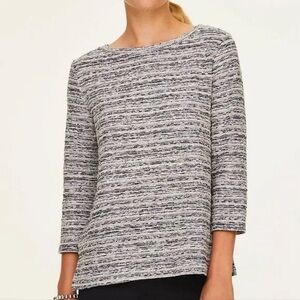 Ann Taylor LOFT Multicolor Striped 3/4 Sleeve Pullover Size M